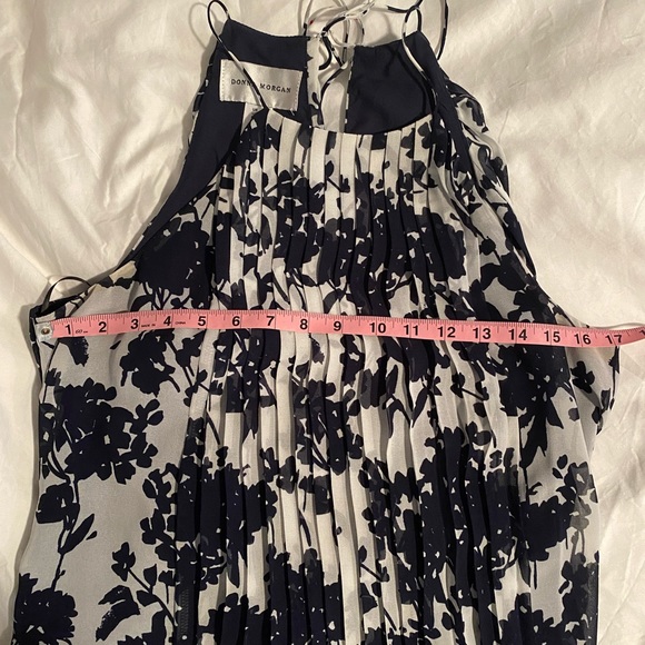 Donna Morgan “Jade” pleated chiffon midi dress - Picture 5 of 8